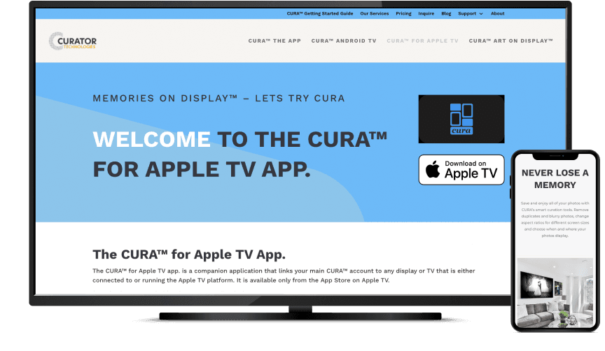 Cura: Android TV und Cloud-Bildverwaltungs-App für Display-Management