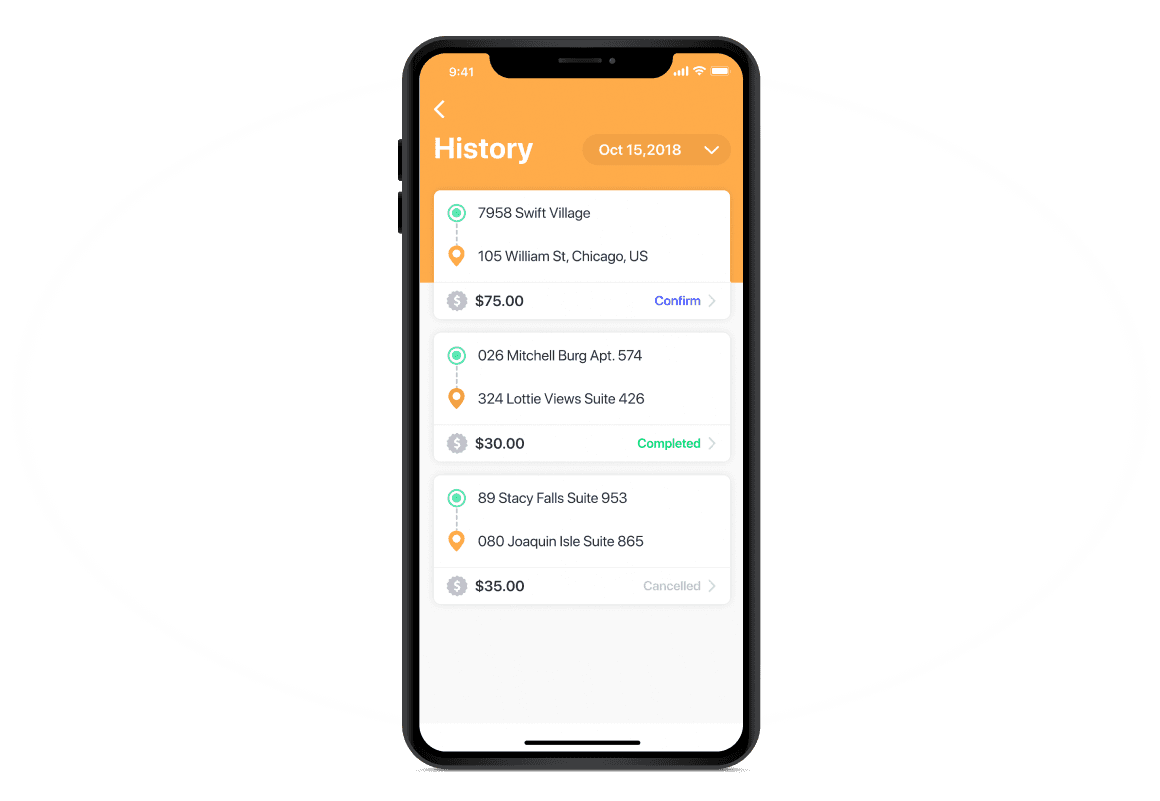 Booking history